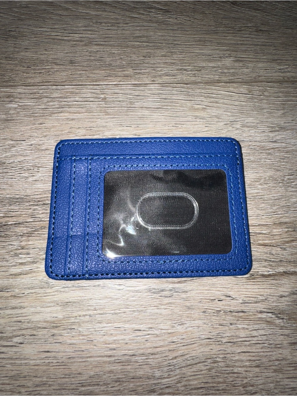 Blue Leather Card Holder